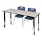 Regency Tables > Height Adjustable > Rectangular Mobile Table & Chair Sets, 60 W, 24 L, 23-34 H, Maple MT6024PLAPCBK40NV - alternate 1